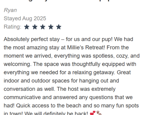 Millie’s Retreat-Review 3