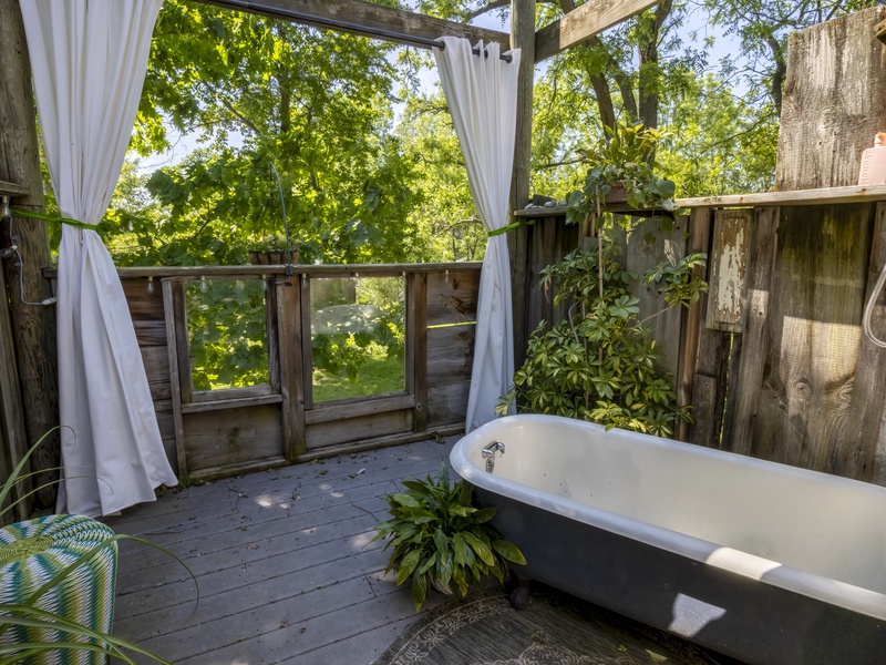Outdoor Shower in Lake Michigan