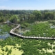 drone image of galien river park